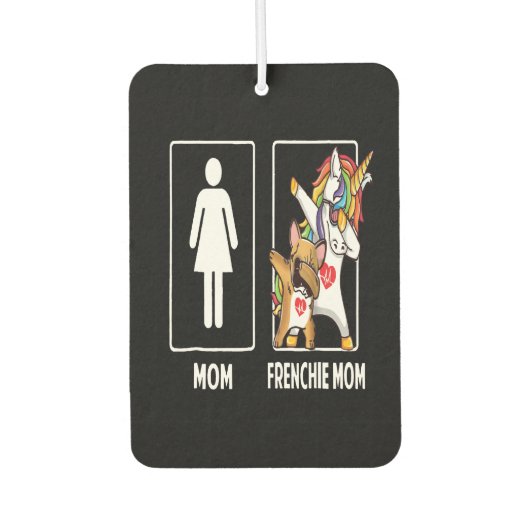 Frenchie Gift | Mama mit französischer Mama einzig Autolufterfrischer (Vorderseite)