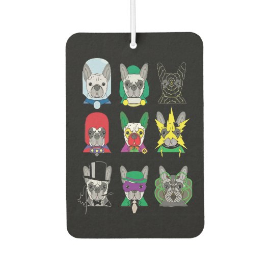 Frenchie Gift | Niedlich French Bulldog Design Fun Autolufterfrischer (Vorderseite)