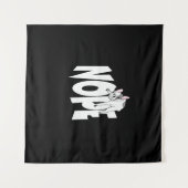 Frenchie Gift | Niedlich Nope French Bulldog Wandteppich (Vorderseite (Horizontal))