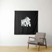 Frenchie Gift | Niedlich Nope French Bulldog Wandteppich (Beispiel)