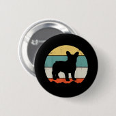 Frenchie Gift | Vintages Französisches Bulldog-Ges Button (Vorne & Hinten)