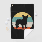Frenchie Gift | Vintages Französisches Bulldog-Ges Golfhandtuch (Insitu)