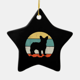 Frenchie Gift Vintages Französisches Bulldog-Ges Keramik Ornament