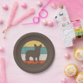 Frenchie Gift | Vintages Französisches Bulldog-Ges Pappteller (Party)