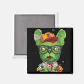Frenchie Gift | Zombie French Bulldog Magnet (Vorderseite/Rückseite)