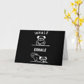 Frenchie Gift | Zur Inhalation von Exhale Karte (Gelbe Blume)
