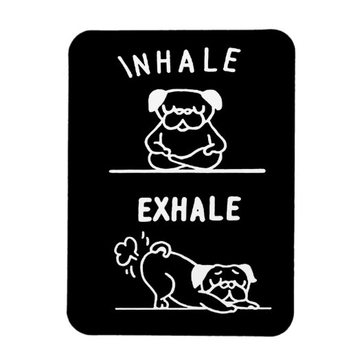 Frenchie Gift | Zur Inhalation von Exhale Magnet (Vertikal)