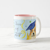 Frenchie Graduate Zweifarbige Tasse (VorderseiteRechts)