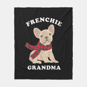 Frenchie Grandma Gift French Bulldog Xmas Familie Fleecedecke