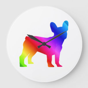Frenchie Große Wanduhr