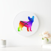 Frenchie Große Wanduhr (Zuhause)