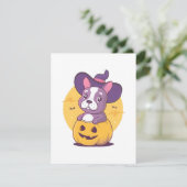 Frenchie Halloween Begleitkarte (Stehend Vorderseite)