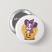 Frenchie Halloween Button (Vorne & Hinten)