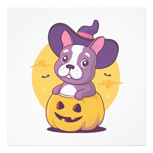 Frenchie Halloween Fotodruck (Vorne)