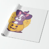 Frenchie Halloween Geschenkpapier (Ungerollt)