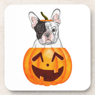 Frenchie Halloween Getränkeuntersetzer