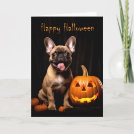 Frenchie Halloween Karte