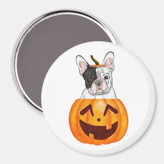 Frenchie Halloween Magnet (Vorderseite/Rückseite)