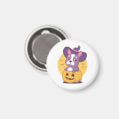 Frenchie Halloween Magnet (Vorderseite/Rückseite)