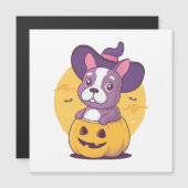 Frenchie Halloween Magnetkarte (Vorne/Hinten)