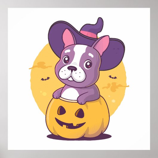 Frenchie Halloween Poster (Vorne)
