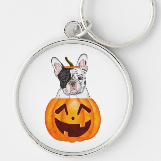 Frenchie Halloween Schlüsselanhänger (Vorne)