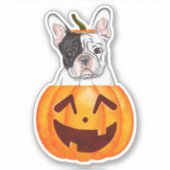Frenchie Halloween Sticker (Vorderseite)
