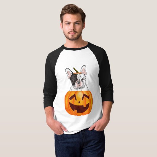 Frenchie Halloween T - Shirt (Vorne ganz)