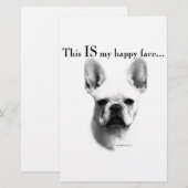 Frenchie Happy Face Briefpapier (Vorne/Hinten)
