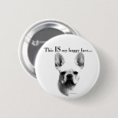 Frenchie Happy Face Button (Vorne & Hinten)