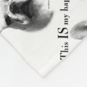 Frenchie Happy Face Fleecedecke (Ecke)