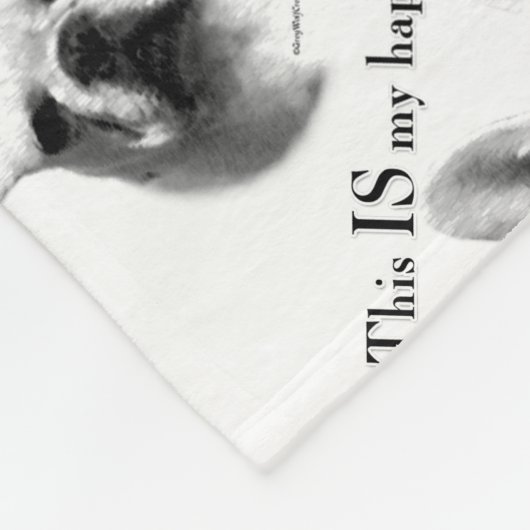 Frenchie Happy Face Fleecedecke (Ecke)