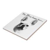 Frenchie Happy Face Fliese (Seite)