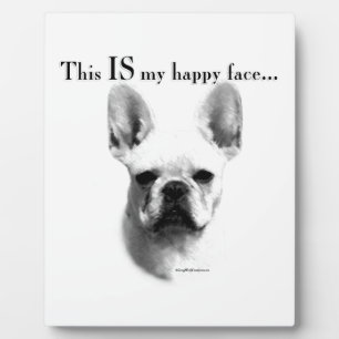 Frenchie Happy Face Fotoplatte