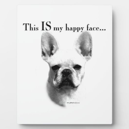 Frenchie Happy Face Fotoplatte (Vorderseite)