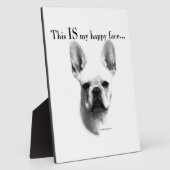 Frenchie Happy Face Fotoplatte (Seite)