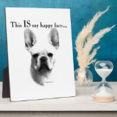 Frenchie Happy Face Fotoplatte (Seite)