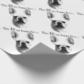 Frenchie Happy Face Geschenkpapier (Ecke)