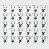 Frenchie Happy Face Geschenkpapier (Flach)