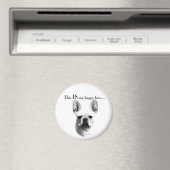 Frenchie Happy Face Magnet (In Situ (Geschirrspüler))