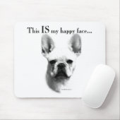 Frenchie Happy Face Mousepad (Mit Mouse)