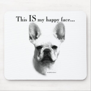 Frenchie Happy Face Mousepad