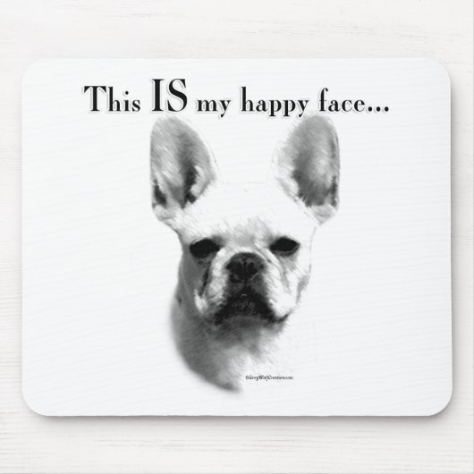 Frenchie Happy Face Mousepad (Vorne)
