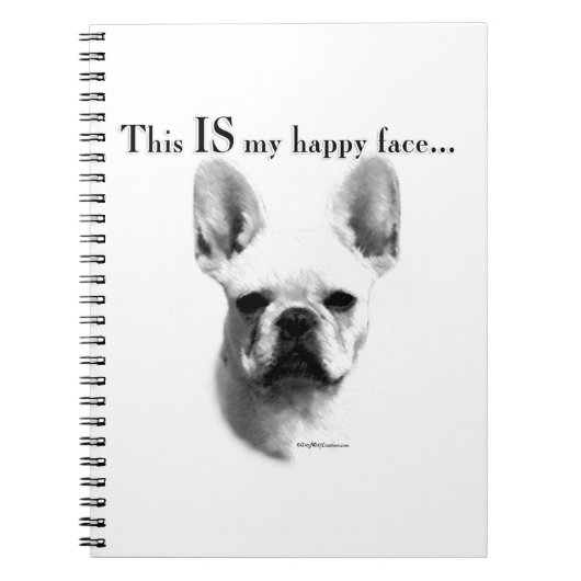 Frenchie Happy Face Notizblock (Vorderseite)