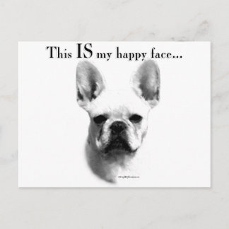 Frenchie Happy Face Postkarte