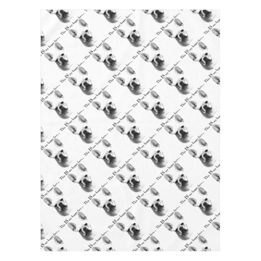 Frenchie Happy Face Tischdecke (Vorderseite)