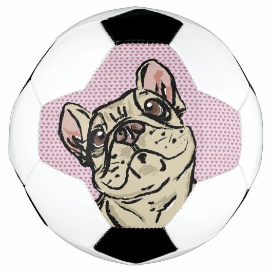 Frenchie Hearts Fußball (Vorderseite)