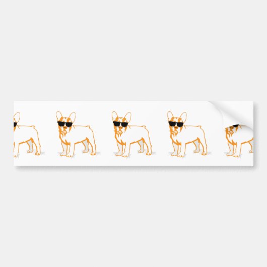 Frenchie Howlelu Autoaufkleber (Vorne)