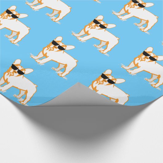 Frenchie Howlelu Geschenkpapier (Ecke)