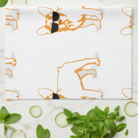 Frenchie Howlelu Handtuch (Gefaltet)